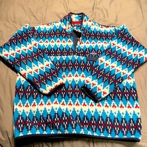 Apres Ski Patagonia Fleece, Diamond-Patterned